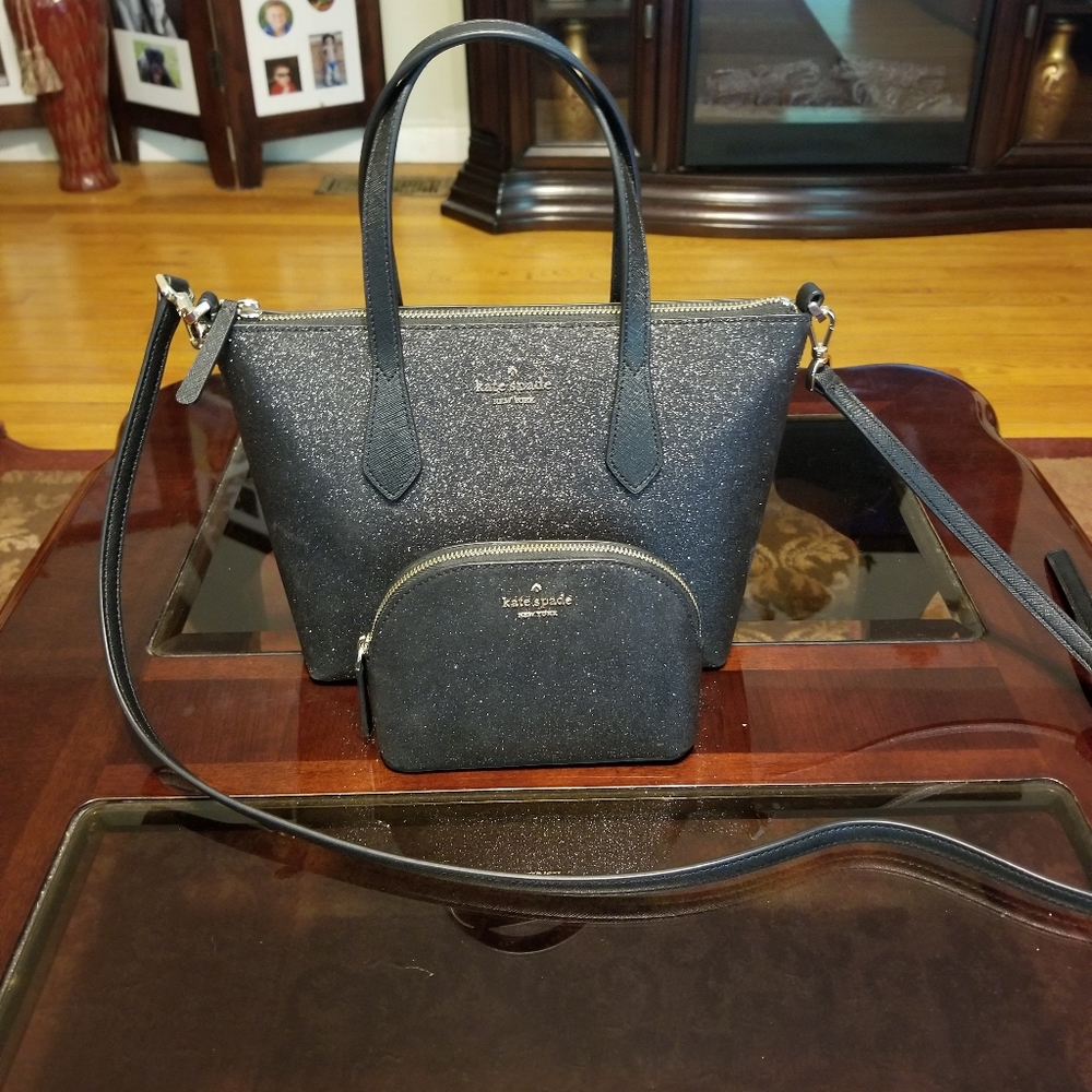 Authentic Kate spade purse (black glitter)